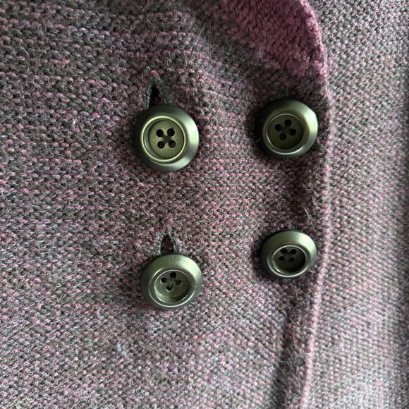 Classiques Entier Tweed Intricate Cable Knit Double Breasted Cardigan Coat Large - Picture 5 of 11